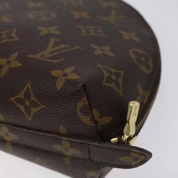 LOUIS VUITTON Monogram Trousse Demi Ronde Cosmetic Pouch M47520 LV Auth 126544 - Picture 12 of 16
